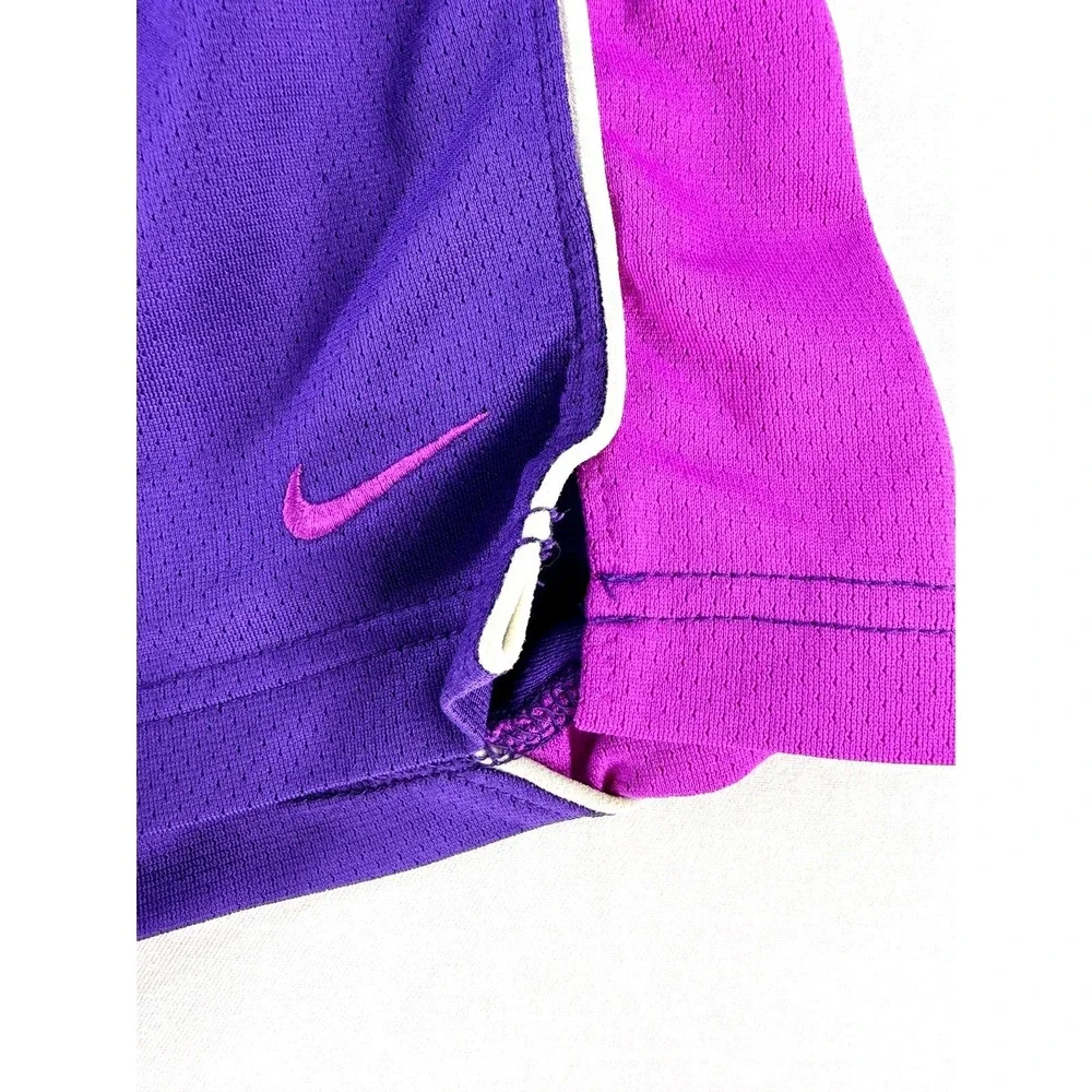 Nike Womens Purple Magenta Mesh Running Shorts M Y2K Sporty Casual Athleisure